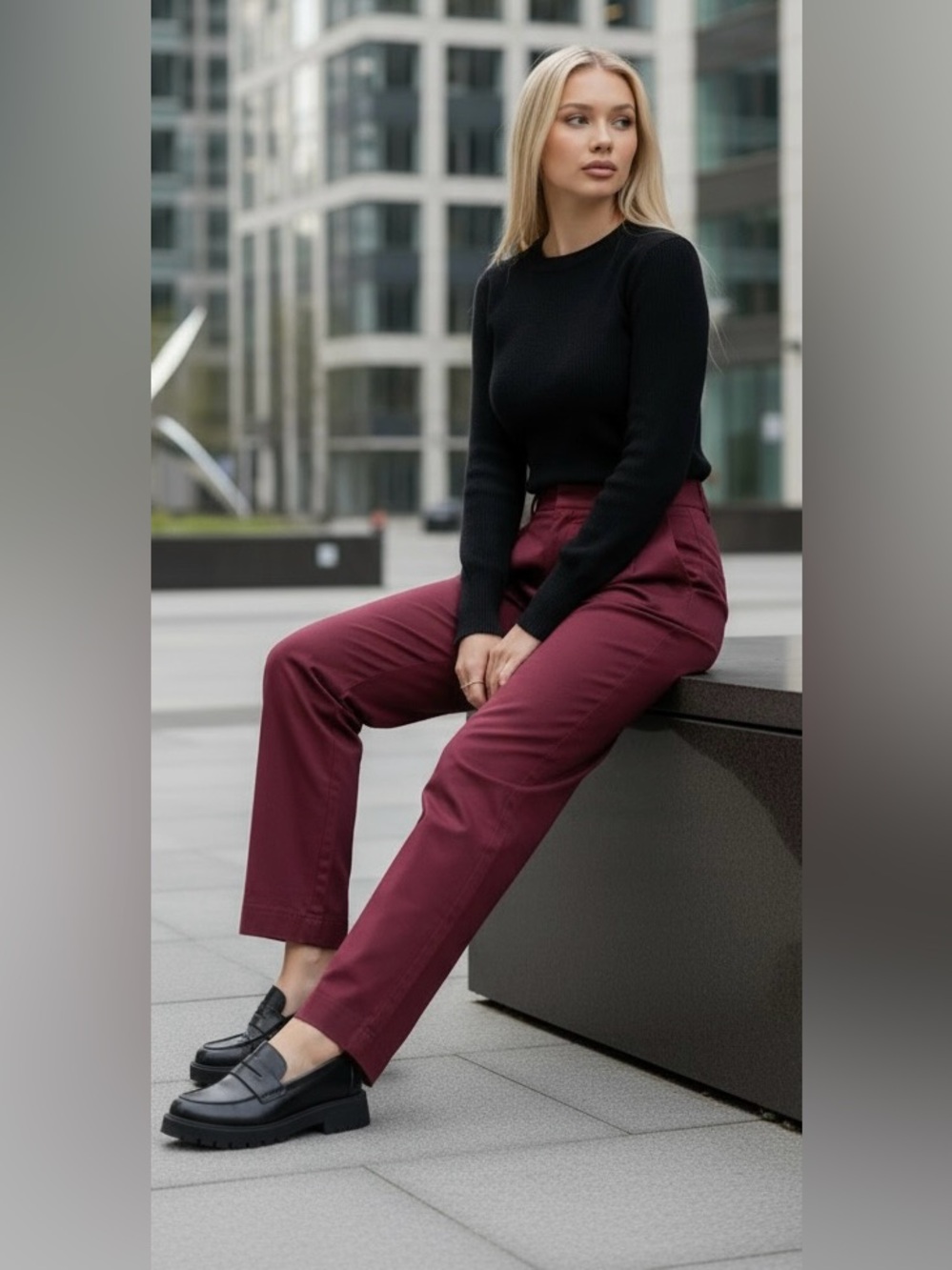 NWT! A New Day Women's High-Rise Pleat Front Chino Pants Size 10 - Picture 2 of 9
